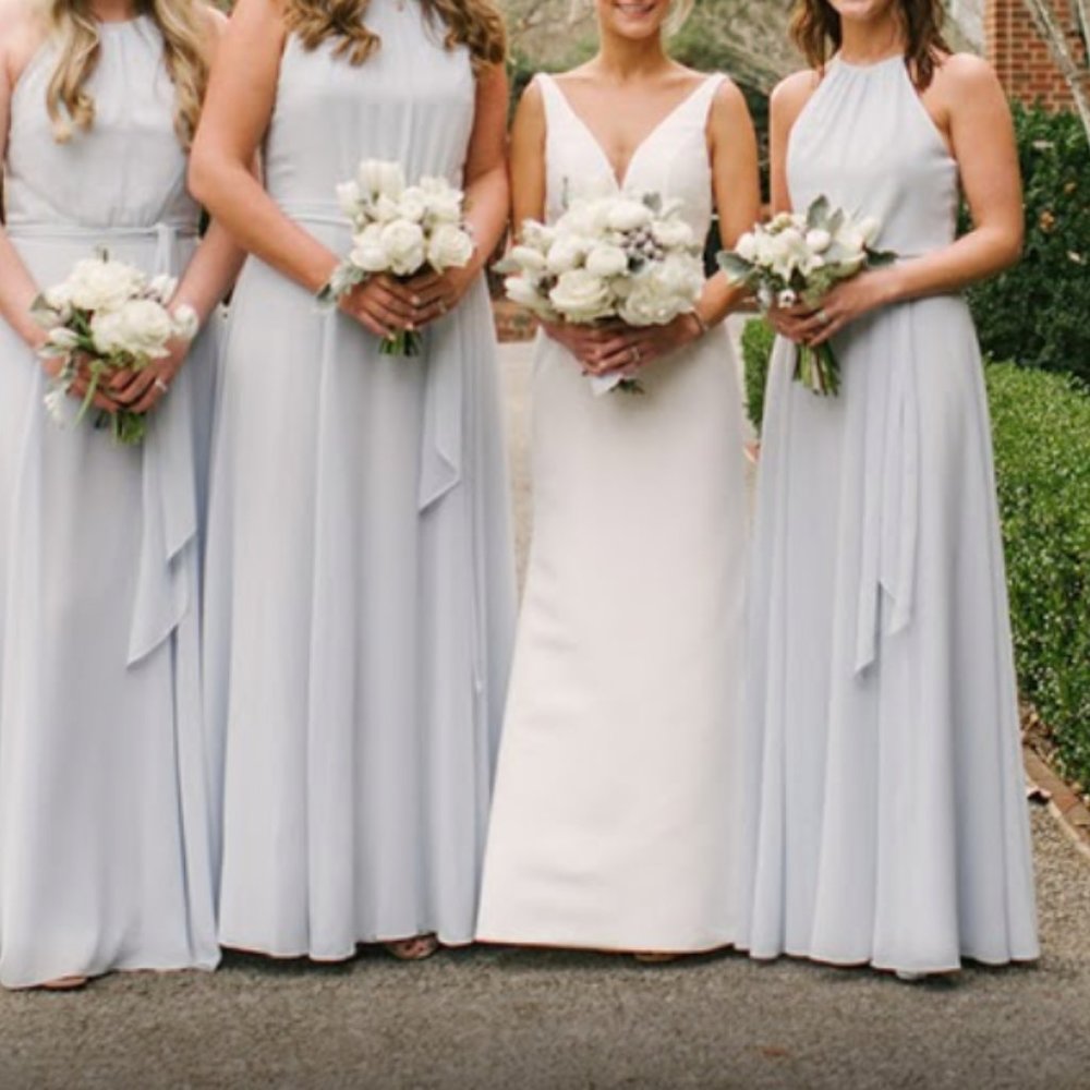 Amsale Kyra Bridesmaid dress, ice, new w/ tags